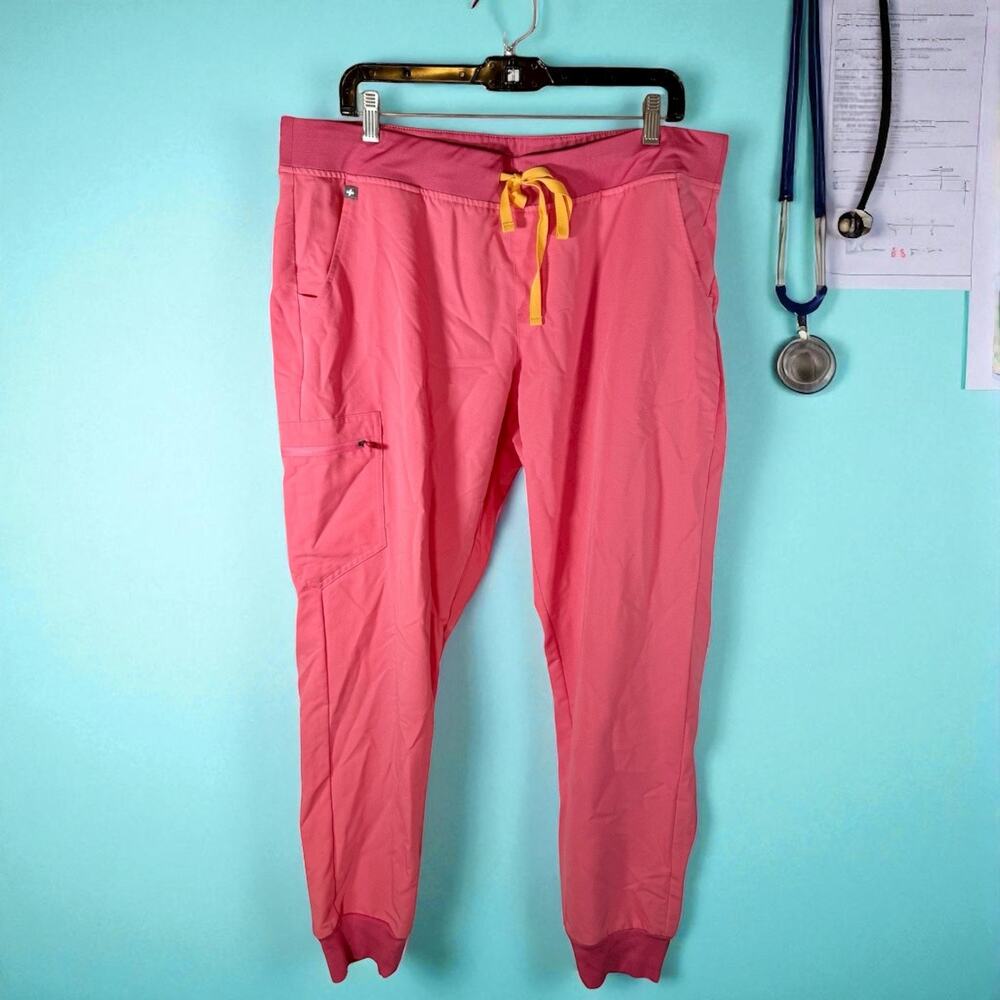 FIGS Women's XXL Pink Zamora Jogger Style Scrub Pants Technical Collection